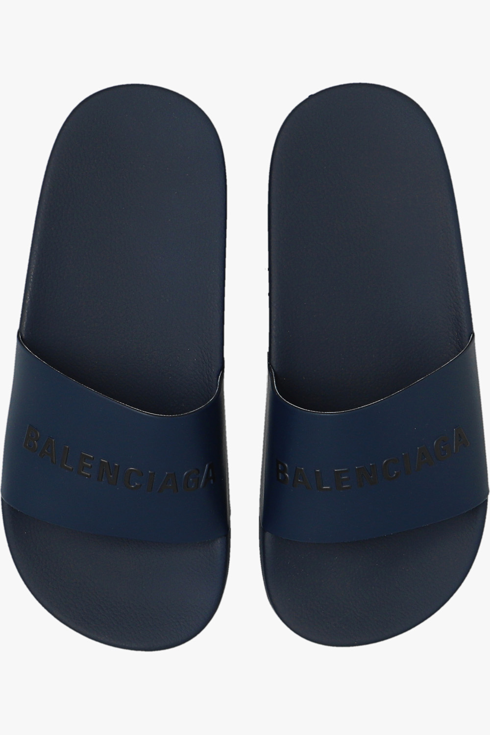 Navy blue Slides with logo Balenciaga Kids Vitkac France